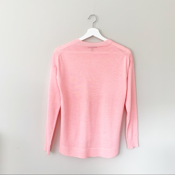 NWOT J Crew Merino Wool Knit Sweater Neon Pink - Picture 2 of 6
